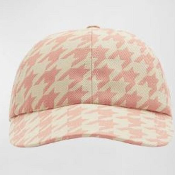NWT Burberry Sherbet Houndstooth Baseball Twill Hat Cap S - Picture 1 of 7